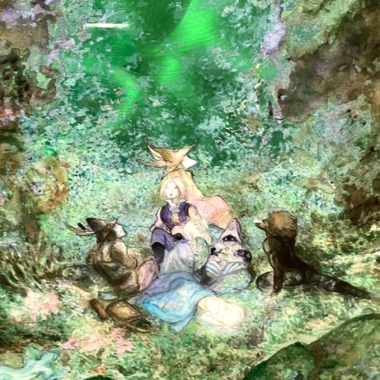 天野喜孝の絵画作品　タイトルは、パーティ（メタル）